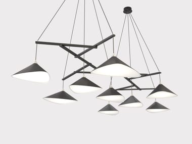 Lampada a sospensione a LED in acciaio EMILY GROUP OF NINE Daniel Becker Studio