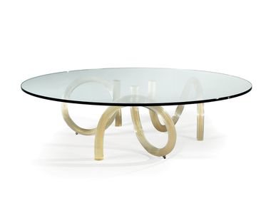 Mesa de centro redonda de vidro EPSILON Reflex