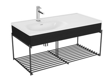 Mobile lavabo singolo sospeso con porta asciugamani EQUAL Vitra Bathrooms & Tiles