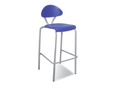 High steel and polypropylene stool with back ERIC Belca