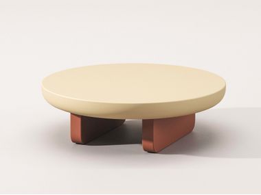 Round wooden coffee table EURIDICE Falsasquadra