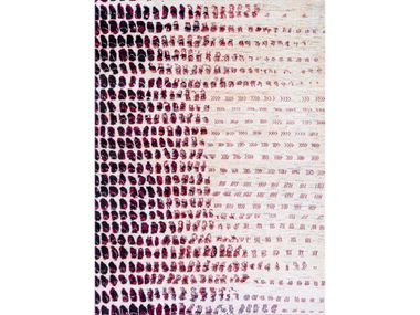 Patterned rectangular wool rug ATONEMENT Zollanvari