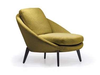 Poltrona in tessuto con braccioli LIDO Minotti