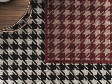 Patterned rectangular rug with optical pattern FARFA Tonin Casa