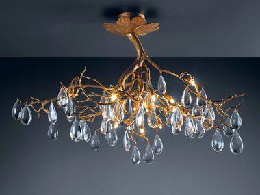 Luminária pendente de bronze com cristais FASCINIUM DROPLETS Serip