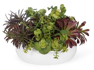 Composizione floreale con vaso di ceramica FAT PLANT MIX VGnewtrend