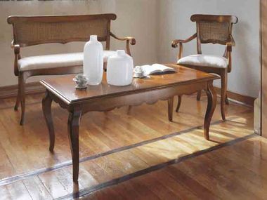Rectangular solid wood coffee table FENICE Arvestyle
