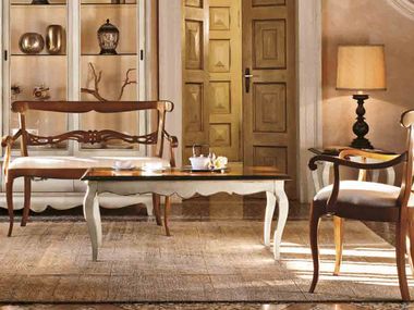 Rectangular solid wood coffee table FENICE Arvestyle