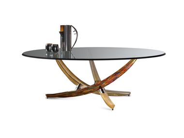 Mesa de centro redonda de vidro FILI D'ERBA Reflex