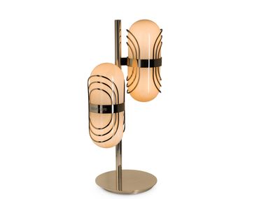 Blown glass table lamp FLORO Visionnaire