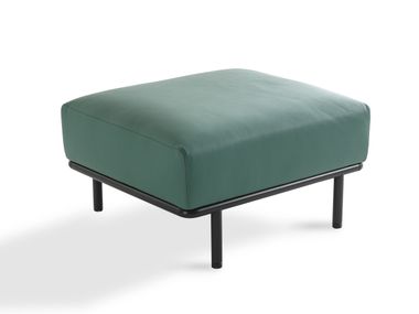 Upholstered leather footstool CAP FERRAT Cappellini