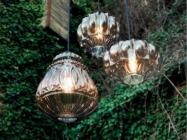 Glass pendant lamp GINGER 1 Karman