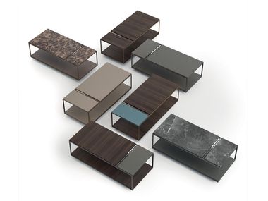 Rectangular central coffee table with storage space GLAM Art Nova