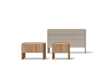 Comodino rettangolare in legno con cassetti GOLD Kico
