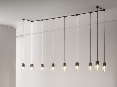 Aldo Bernardi, GUINGUETTE - SISTEMA SPR Lampada a sospensione in ottone