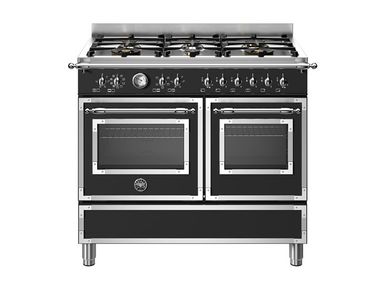 Cucina a libera installazione in acciaio inox con piano cottura a gas HERITAGE - HER106L2ENET Bertazzoni