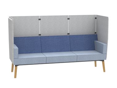 3-seater bench with privacy panel REEFS Dauphin