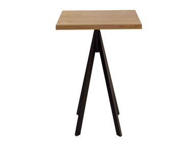 Square steel and wood high table IKEBANA Sedex
