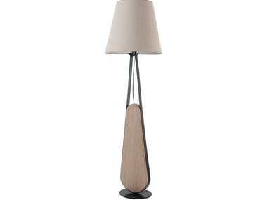 Lampada da terra in legno HOOPS Flam & Luce