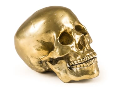 Aluminium decorative object HUMAN SKULL