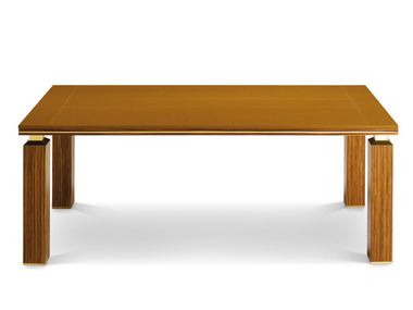 Square wooden meeting table with leather top ARES i 4 Mariani