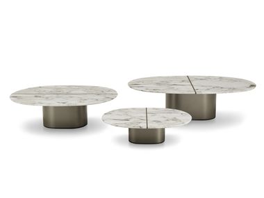 Oval low marble coffee table for living room GIOTTO i 4 Mariani
