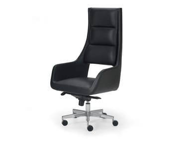 Poltrona ufficio direzionale imbottita in pelle con schienale alto INCIPIT i 4 Mariani