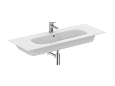 Lavabo rettangolare singolo in ceramica con troppopieno I.LIFE A - T4622