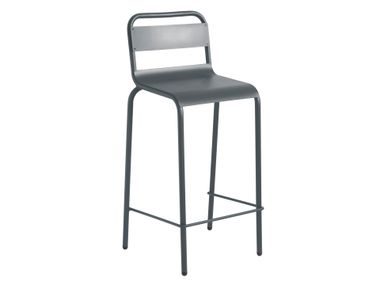 Stackable galvanized steel garden stool ANGLET ISIMAR
