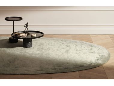 IN TOUCH Solid-color round fabric rug By Cassina