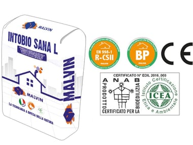 Malvin, INTOBIO SANA L Bio-intonaco eco-compatibile macroporoso deumidificante