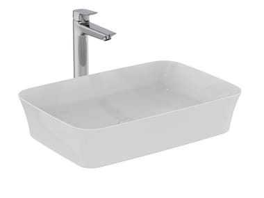 Lavabo da appoggio rettangolare in ceramica IPALYSS - E2076