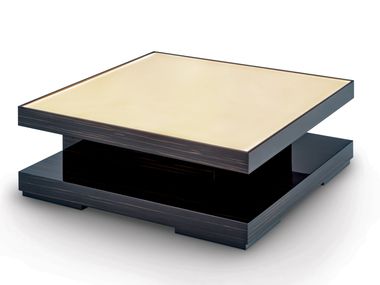 Low square ebony coffee table ISLAND Sicis