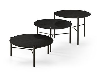 Round wood veneer coffee table JACK EFORMA