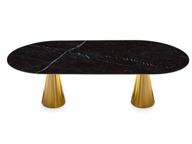 Oval steel table JAR Vela Arredamenti