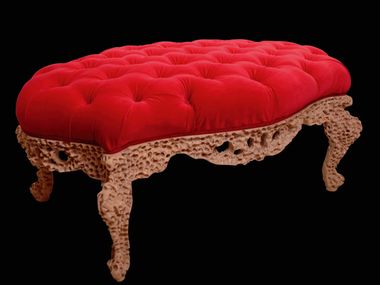 Tufted rectangular velvet pouf JUNIOR Mirabili