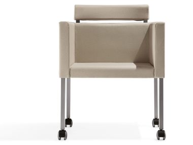 Fabric training chair with castors KUADRELLA Kastel