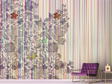 Digital printing wallpaper with floral pattern LA GHIRLANDATA | Digital printing wallpaper