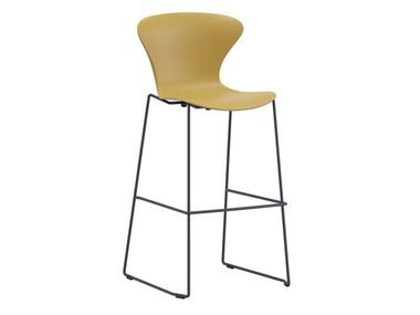 Sled base plastic stool with back LAGOON Ersa