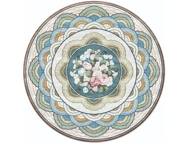 Round handmade silk rug LELEU ANETTE EFFLORESCENCE