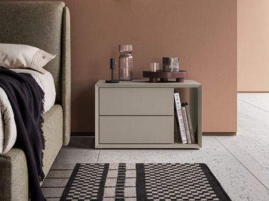 Comodino rettangolare in legno con cassetti LIBRARY Kico