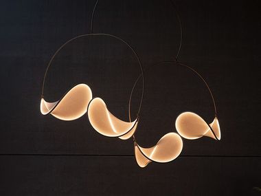 Luminária pendente LED feita à mão de tecido LLLL.02 CHANDELIER llll
