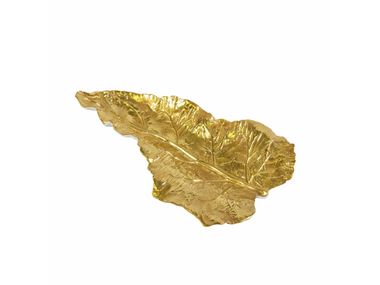 Porcelain tray LONG LEAF - GOLD VILLARI