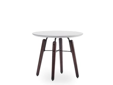 Tavolino da caffè rotondo in HPL LUC | Tavolino ROSSIN