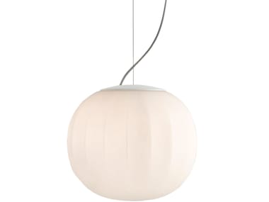 Lampada a sospensione a LED in vetro opale LUCEPLAN - LITA Ø 18 cm In Stock
