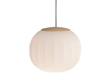 Lampada a sospensione a LED in vetro opale LUCEPLAN - LITA Ø 18 cm In Stock