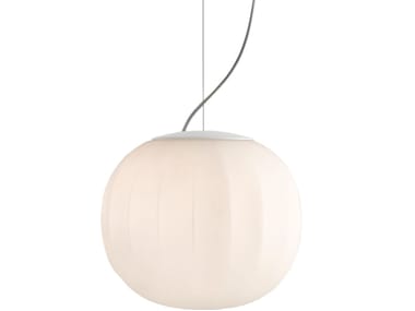 Lampada a sospensione a LED in vetro opale LUCEPLAN - LITA Ø 30 cm In Stock