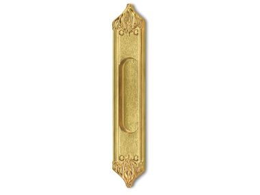 Recessed brass door handle on back plate LOUIS XVI | Recessed door handle Colombo Design
