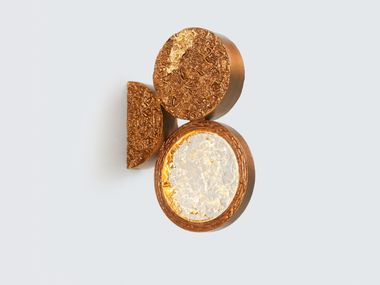 LED handmade bronze wall light LUNA ORBIT CORNER SMALL Serip