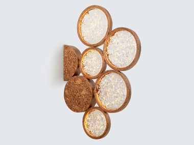 LED handmade bronze wall light LUNA ORBIT CORNER LARGE Serip